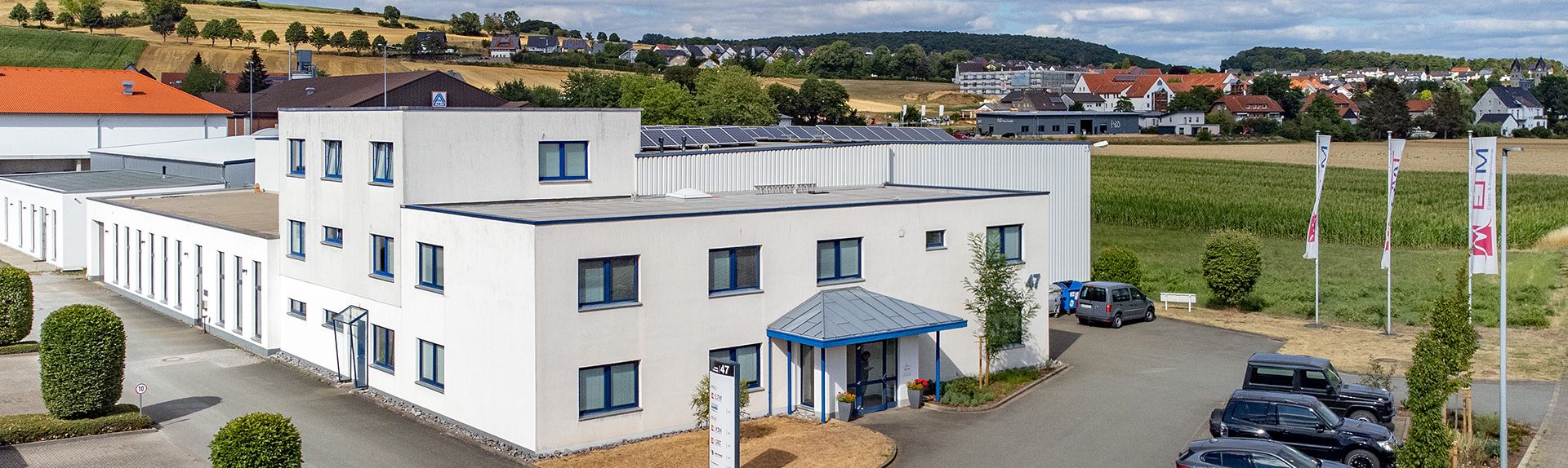 Blick auf das Firmengebäude